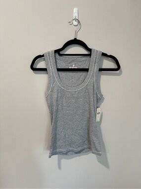 Anthropologie Light Gray Scoop Neck Tank